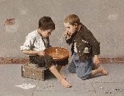 Julio Romero de Torres Seifenblasende Kinder oil painting on canvas
